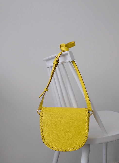 <tc>Jas - Borsa Da Sella In Pelle Fatta A Mano Giallo</tc>