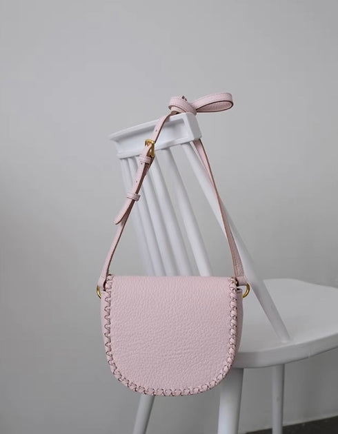 <tc>Jas - Borsa da sella in pelle fatta a mano Rosa</tc>