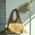 Vanda - Handmade Natural Raffia V-cut Shoulder Bag M