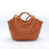 <tc>Celia - Sac en cuir de grain supérieur tressé à la main Couleur caramel</tc>