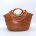 <tc>Celia - Sac en cuir de grain supérieur tressé à la main Couleur caramel</tc>