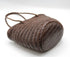 Carmel- Hand Woven Leather Shoulder Bucket Bag Chocolate