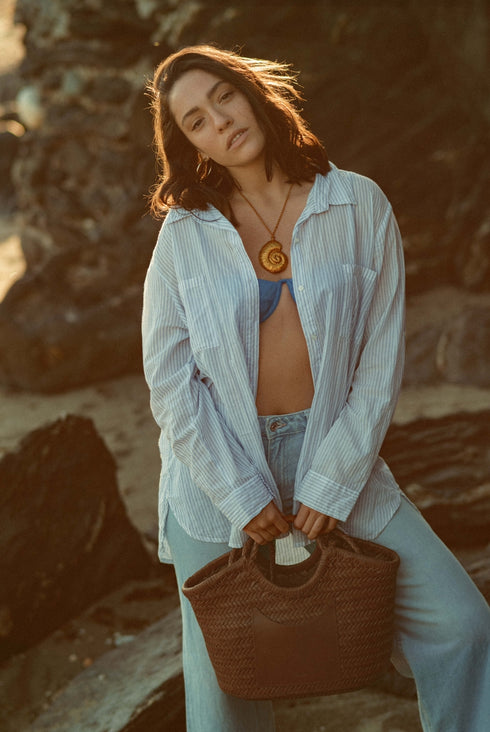 <tc>Celia - Sac en cuir de grain supérieur tressé à la main Couleur caramel</tc>