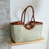 <tc>Carmel - Borsa tote bicolore tessuta a mano bianco latte e marrone</tc>