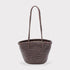 Carmel- Hand Woven Leather Shoulder Bucket Bag Chocolate