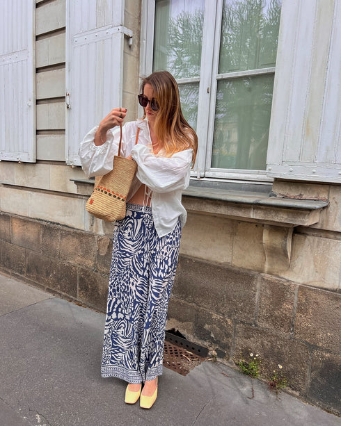 <tc>Zola- Sac fourre-tout en raphia naturel fait main Vert pastel et Ambre</tc>