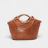 <tc>Celia - Borsa in pelle intrecciata a mano color caramello</tc>