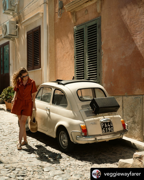 Yasmin - Handmade Natural Raffia Tulip Tote Bag Khaki Color