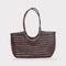 <tc>Carmel - Bolso de piel auténtica en forma de U tejida a mano Café</tc>