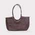 <tc>Carmel - Bolso de piel auténtica en forma de U tejida a mano Café</tc>