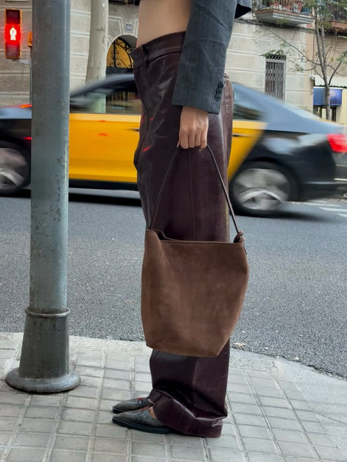 Ella - Minimalism Suede Leather Bag