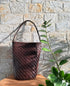 Esmée - Handmade Woven Bucket Shoulder Tote Bag Coffee