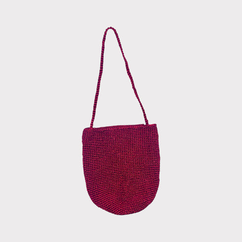 Knitting Braid Handle Basket Shape Bag