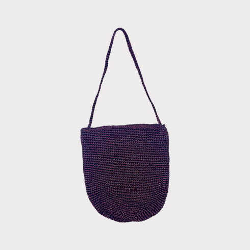 Knitting Braid Handle Basket Shape Bag