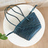 Carmel- Hand Woven Leather Shoulder Bucket Bag Blue