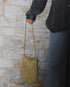 Knitting Braid Handle Basket Shape Bag