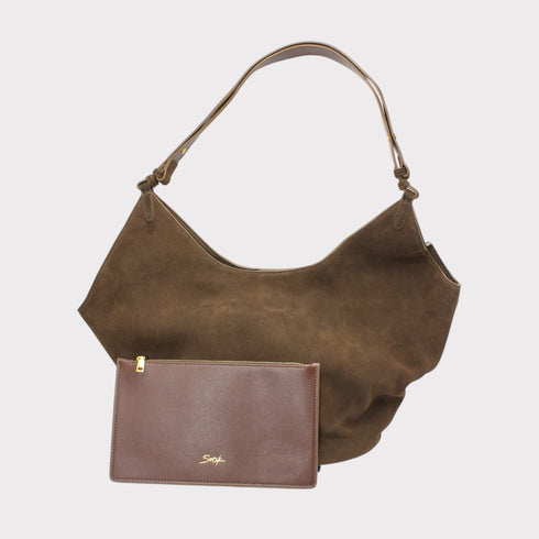 Elsa - Borsa tote da barca in pelle scamosciata