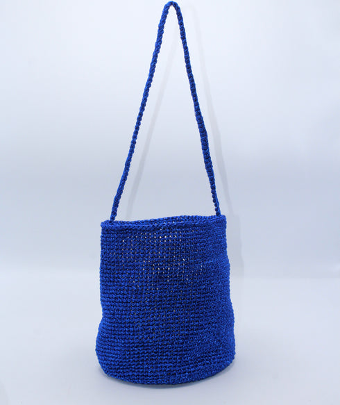 Knitting Braid Handle Basket Shape Bag