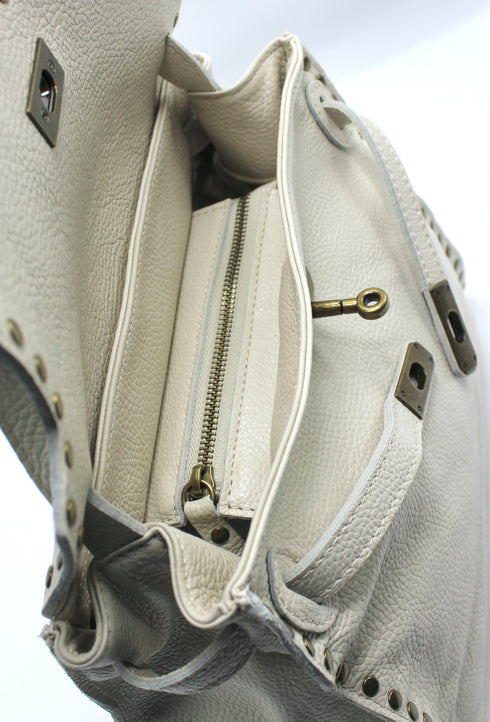 <tc>Juli - Bolso hecho a mano de piel de becerro con tachuelas y cierre metálico</tc>