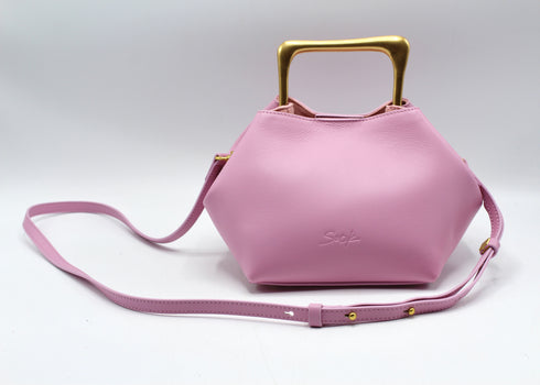 Sora - Metallic Handheld Bag Shoulder Bag Pink