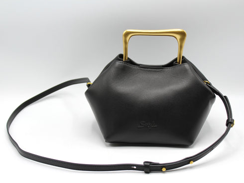 Sora - Metallic Handheld Bag Shoulder Bag Black