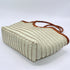 <tc>Carmel - Borsa tote bicolore tessuta a mano bianco latte e marrone</tc>