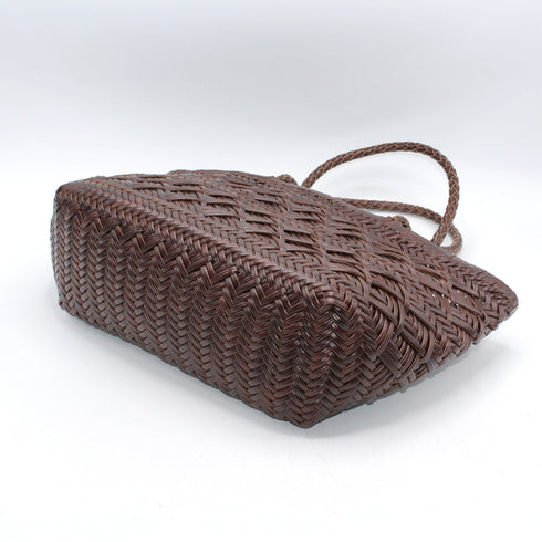 <tc>Suri - Borsa a tracolla tote intrecciata a mano a spina di pesce</tc>