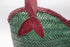 Léafa - Handwoven Artisan Shoulder Bag Burgundy & Green