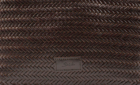 Liv - Handmade Woven Leather Tote Bag Coffee