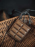 Chocolate - Handmade Grain Leather Bag Charm