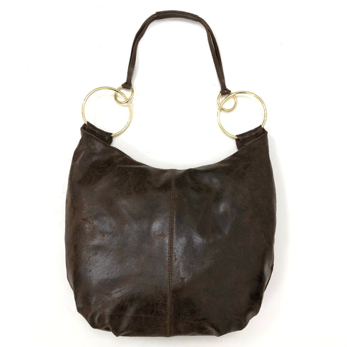 Gaia - Taupe taupe di taupe di taupe taupe con anello in pelle vintage