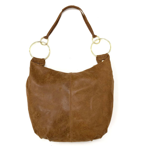 Gaia - Taupe taupe di taupe di taupe taupe con anello in pelle vintage