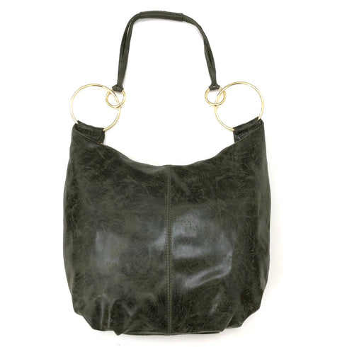 Gaia - Taupe taupe di taupe di taupe taupe con anello in pelle vintage