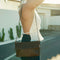 Ema - Handmade Woven Leather Messenger Bag Coffee