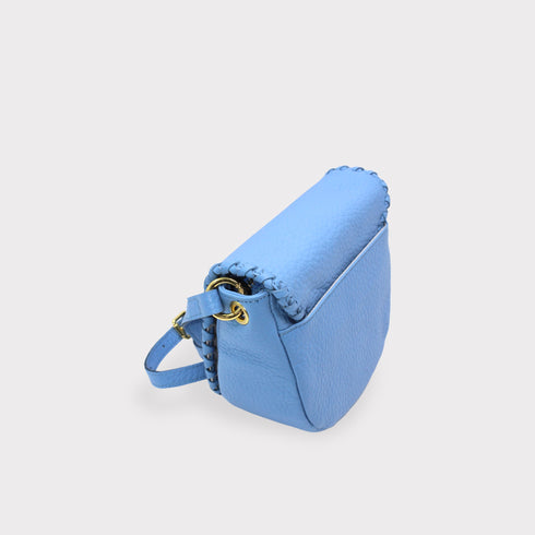 <tc>Jas - Handgefertigte Leder-Satteltasche Blau</tc>