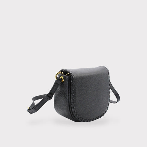 <tc>Jas - Borsa da sella in pelle fatta a mano Nera</tc>