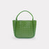 May - Genuine Leather Woven Basket Bag Pepper Green