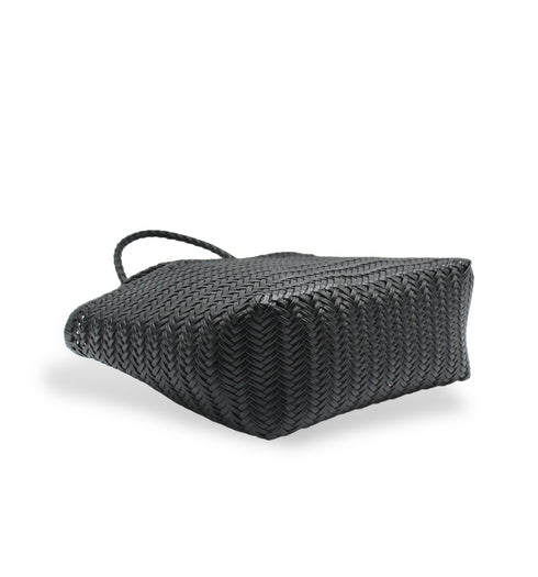 Lou - Genuine Leather Tote Bag Black Colour