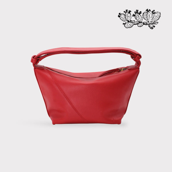 <tc>Evy - Nachhaltige Kakteen Vegan Leder Pouch Handheld Umhängetasche Rot</tc>