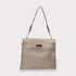 <tc>Juli - borsa in pelle di vitello fatta a mano con chiusura metallica beige</tc>