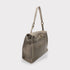 Juli - Handmade Calf Leather Studs Bag With Metallic Closure Grey