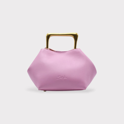 Sora - Metallic Handheld Bag Shoulder Bag Pink