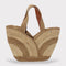 Yasmin - Handmade Natural Raffia Tulip Tote Bag Natural Color