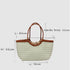 <tc>Carmel - Borsa tote bicolore tessuta a mano bianco latte e marrone</tc>