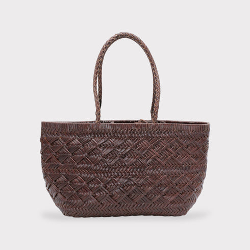 <tc>Suri - Borsa a tracolla tote intrecciata a mano a spina di pesce</tc>