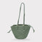 <tc>Carmel – Handgewebte Bucket Bag aus hochwertigem Leder in Rosmarin</tc>