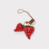 Strawberry - Handmade Grain Leather Bag Charm