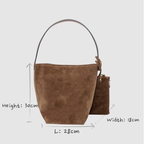 Ella - Minimalism Suede Leather Bag