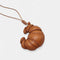 Croissant - Handmade Grain Leather Bag Charm