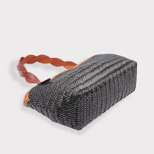 Léafa - Handwoven Artisan Shoulder Bag Brown & Black